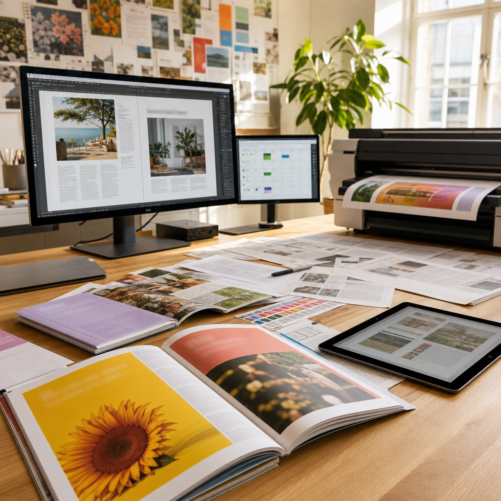 Print- und Digitalproduktion in einem Medienunternehmen